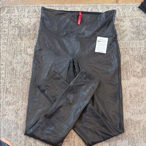 SPANX Shiny Black Leggings